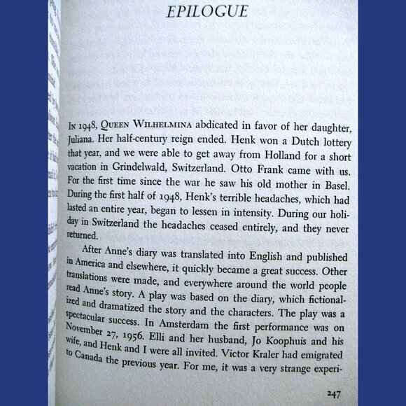 Book - Anne Frank Remembered: The Woman Who Helped to Hide the Frank Family - Picture 10 of 13